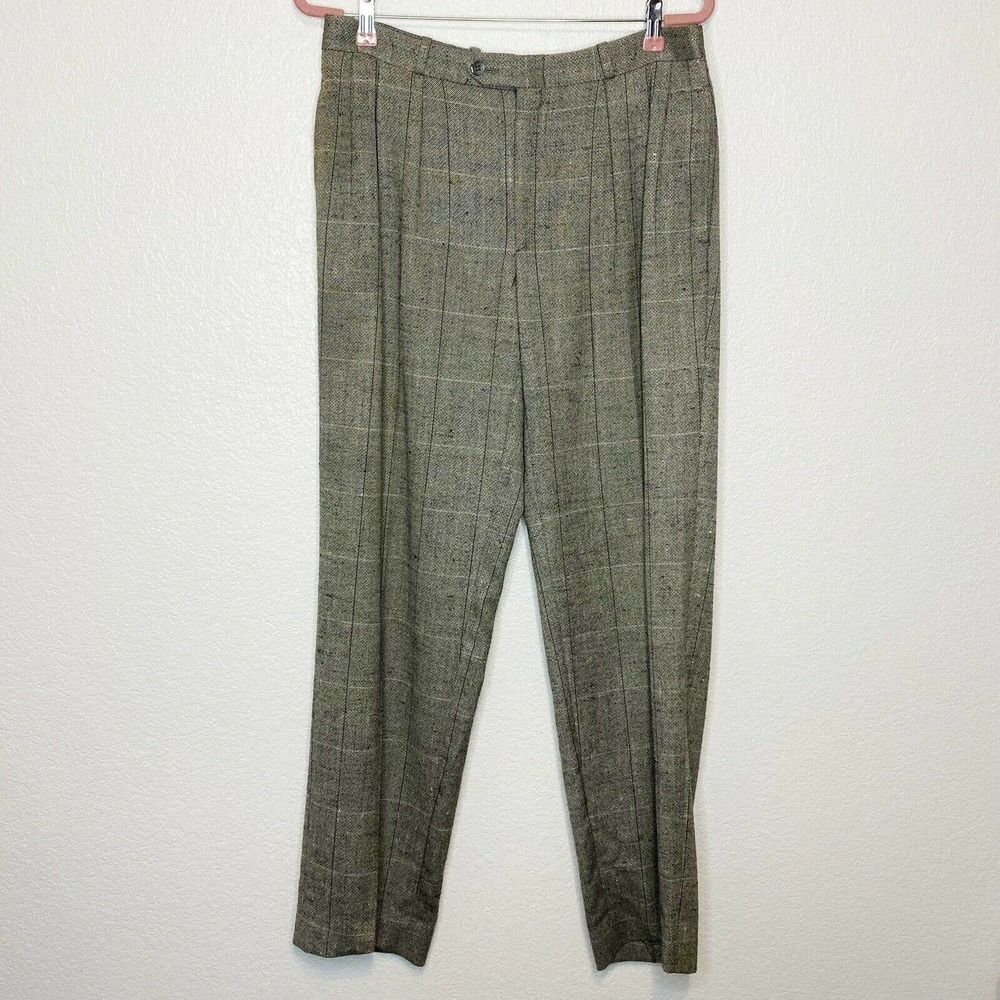 Vintage D’Alpino Italy F.LLI Garlanda Wool & Silk Tweed Trousers